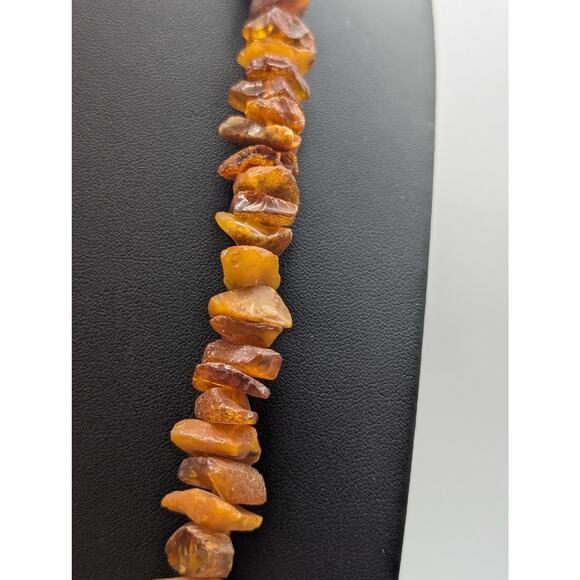 Vintage Chunky Genuine Raw Amber Graduated Nugget 32" Necklace 64.38g - Picture 8 of 10